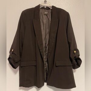 Tahari Black Women's Blazer with Gold Accents 2X Like New